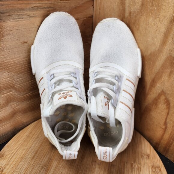 Adidas NMD R1 Boost Womens White Sneakers Size 8.5 - Picture 6 of 9